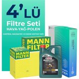 Mann Filter Peugeot 301 1.6 Dizel Filtre Bakım Seti Castrol Motor Yağlı (2012-2018) 4 Lü