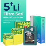 Mann Filter Peugeot 301 1.6 Dizel Filtre Bakım Seti Castrol Motor Yağlı (2012-2018) 5 Li