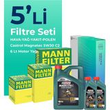 Mann Filter Range Rover Sport 3.0 Dizel Filtre Bakım Seti Castrol Motor Yağlı (2013-2018) 5 Li