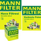 MANN-FILTER Toyota Corolla 1.4 D4D Filtre Bakım Seti 2005-2006 3Fk Hava-Yağ-Karbonlu Polen