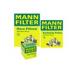 Mann-Filter Uzmanparça Skoda Fabia 1.2 Tsı Benzinli Mann Filtre Bakım Seti 2015-2017 | Hava+yağ+karbonlu Polen
