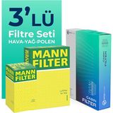 Mann Filter Volkswagen Beetle 1.6 Dizel Filtre Bakım Seti (2011-2017) 3 Lü