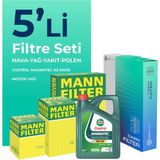 Mann Filter Volkswagen Polo 1.4 Dizel Filtre Bakım Seti Castrol Motor Yağlı (2001-2009) 5 Li