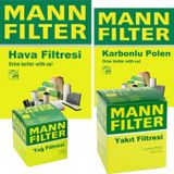 MANN-FILTER Vw Jetta 1.4 Tsi Filtre Bakım Seti 2011-2015 4Fk Hava-Yağ-Yakıt-Karbonlu Polen