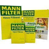Mann Ford Focus 4 1.5 EcoBlue Dizel Manuel MANN Filtre Seti 2018- Hava+Yağ+Yakıt+A.Alerjik Polen