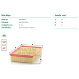 Mann Hava Filtresi-Sungerli (Vw Caddy 96-03 Polo Cls 96-00 Seat Toledo 92-99 Skoda Man-C28136/2