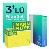 MANN Mercedes E200 Kompresor Filtre Bakım Seti (2003-2009) 3 Lü