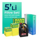 MANN Peugeot 301 1.5 Dizel Filtre Bakım Seti Motul Motor Yağlı (2017-2024) 5 Li