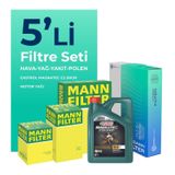MANN Peugeot 301 1.6 Dizel Filtre Bakım Seti Castrol Motor Yağlı (2012-2018) 5 Li