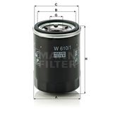 Mann W610/1 Yağ Filtresi