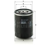 Mann W610/3 Yağ Filtresi
