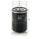 Mann W610/7 Yağ Filtresi