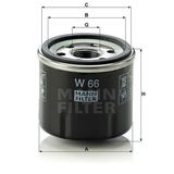 Mann W66 Yağ Filtresi