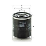 MANN W68/3 Filtre Yag - ( Toyota: Corolla Uyumlu 88-19 Benzinli Corolla Uyumlu 19- / Avensis / C / Yaris 99- Yağ Filtresi 18476761