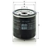 Mann W712/20 Yağ Filtresi
