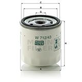 Mann W712/43 Yağ Filtresi