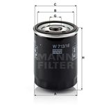 Mann W713/16 Yağ Filtresi