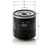 Mann W714/2 Yağ Filtresi