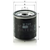 Mann W714/4 Yağ Filtresi