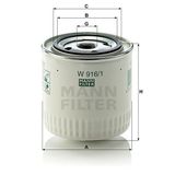 Mann W916/1 Yağ Filtresi