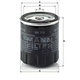 Mann WK716 Yakıt Filtresi