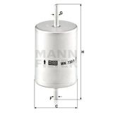 Mann WK730/5 Yakıt Filtresi
