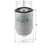 Mann WK821 Yakıt Filtresi