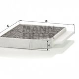 Mann X253 17 W205 11 S205 14 C205 14 A205 15 C257 17 W213 16 S213 16 C238 16 A238 17 Karbonlu Polen Filtresi
