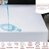 Mano Di Donna Tek/Çift Kişilik Micro Fitted Full Kenar Sıvı Geçirmez Yatak Koruyucu Alez 100x200/160x200cm - 100 x 200 cm - Beyaz