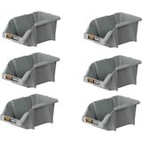 Mano Plastik Avadanlık Parça Kutusu 6 Parça Gri 217X360X155 mm
