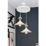 manogrup avize aydınlatma Maya Karo Beyaz/gold Ikili Yemek Odası Oturma Odası Salon Mutfak Avize