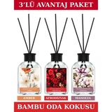 Manolya , Amber , AFR0DIZYAK Çubuklu Oda Kokusu Esansiyel Uçucu Yağ 50 ml x 3 Lü Set - Şeffaf