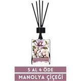Manolya Çiçeği Oda Kokusu Bambu Esansiyel Uçucu Yağ 50 ml Şık Tasarım ve Doğal Malzeme