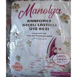 Manolya Lastikli Isıya Dayanıklı Keçe Lamineli Ütü Masası Kılıfı, Ütü Bezi (140X50)