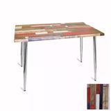 Manolya Mutfak Masası 80X120 Kromnikel (Werzalit, Wermodin Ve Allzalit Tabla) - Red Wood