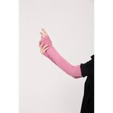 Manolya Şal Parmak Geçmeli Kaymayan Terletmeyen 45CM Likralı Penye Kolluk 1 Çift - Standart - Pembe