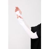 manolyaşal islamic hijab Parmak Geçmeli 45cm Likralı Penye Kolluk 1 Çift Beyaz