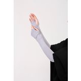 manolyaşal islamic hijab Parmak Geçmeli 45cm Likralı Penye Kolluk 1 Çift Gri