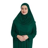 manolyaşal islamic hijab Pratik Başörtülü Rahat Giyilebilen Organik Tek Parça Namaz Elbisesi - Yeşil
