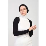 manolyaşal islamic hijab Uzun Kollu Tesettür Bolero-siyah