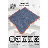Manosta ( 1 Adet ) 50x70 Turuncu Biyeli Mikrofiber Yer, Duvar ve Fayans Temizlik Bezi