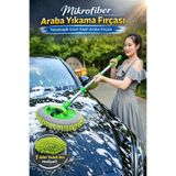 Manosta 1 Adet Yedek Bez Hediyeli Mikrofiber Araba Yıkama Fırçası - Teleskopik Uzun Saplı Araba Fırçası