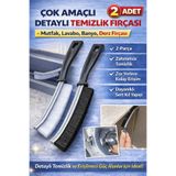 Manosta ( 2 Adet ) Çok Amaçlı Detaylı Temizlik Fırçası - Mutfak, Lavabo, Banyo, Derz Fırçası