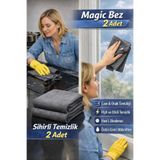 Manosta (2 Adet) Magic Bez, Sihirli Mikrofiber Temizlik Bezi 40×30 cm İz Bırakmaz, Ultra Emici