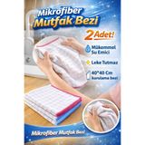 Manosta 2’li Ultra Emici Mikrofiber Temizlik Bezi 40x40cm İz Bırakmaz, Leke Tutmaz, Çok Amaçlı Kurulama Bezi