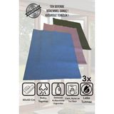 Manosta ( 3 Adet ) Mikrofiber Sihirli Cam ve Ayna Temizlik Bezi 40*50 - Beyaz