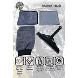 Manosta 4'lü Mikrofiber Oto Yıkama Kurulama Araba Silme Bezi, Cam Bezi, Oto Eldiveni, Silecek - 0315 Gri