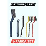 Manosta 6 Parça Temizlik Fırça Seti – Derz Temizleme, İnce Uçlu Detay Fırçaları & Gider Saç Toplama Cımbızı