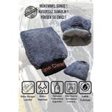 Manosta Extra Kalın Sünger Profesyonel Araba Yıkama Kurulama Cila Eldiveni Mikrofiber Oto Bez - 0315 Gri