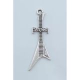 Manowar Elektro Gitar Gümüş Kaplama Kolye Ucu